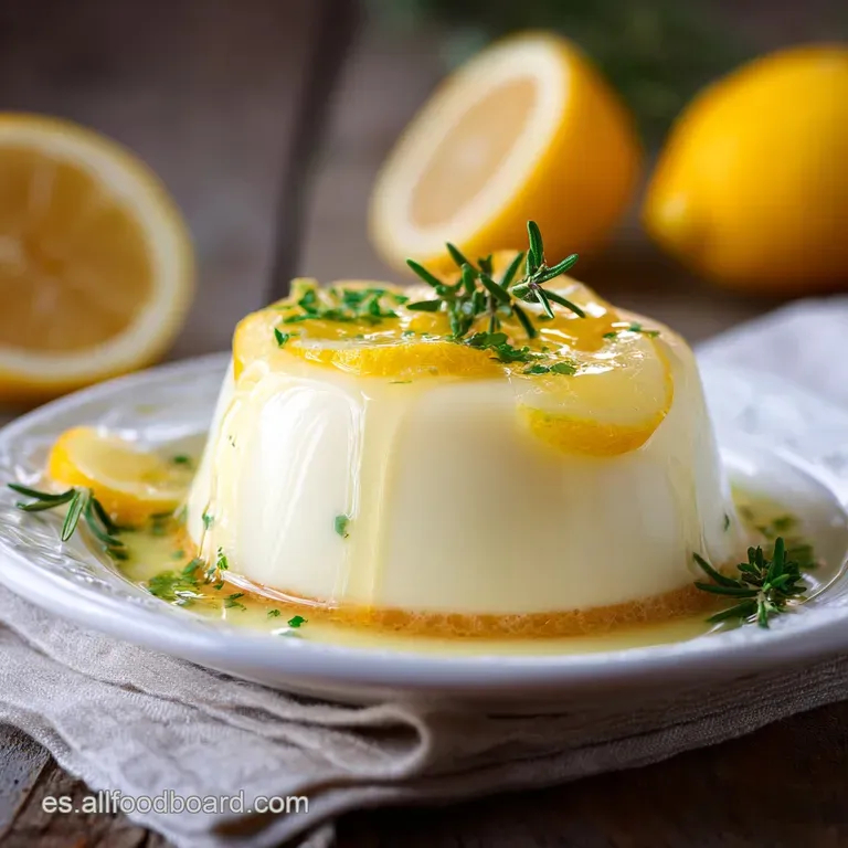 Elegant lemon mousse in a stemmed glass, garnished with a lemon slice and mint sprig, hinting at refreshing citrus flavors.