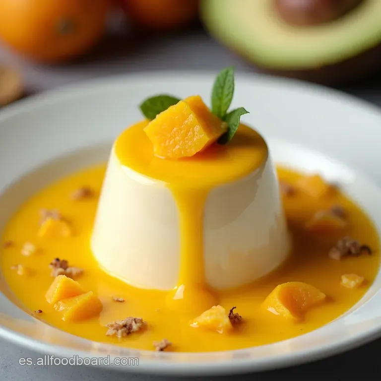 Mousse de Mango con Coulis de Maracuy&aacute;
