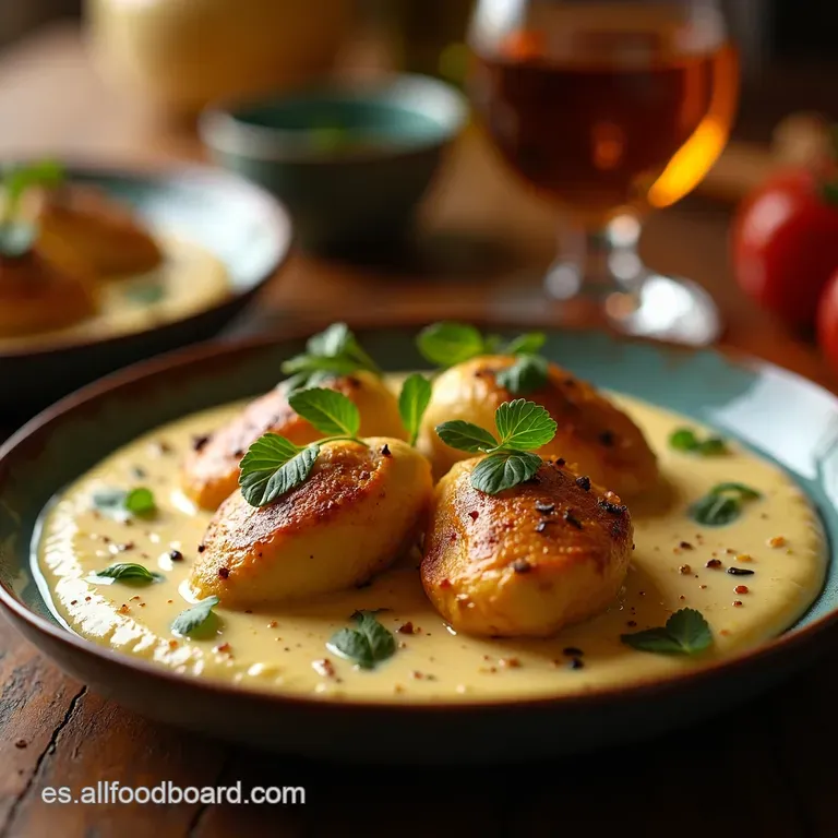 Muslos De Pollo En Crema Suprema Con Champi&ntilde;ones Y Jerez presentation