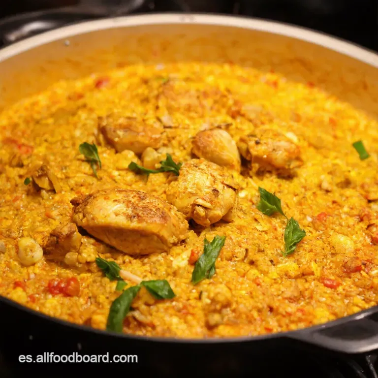 Paella De Pollo Cl&aacute;sica Al Estilo Valenciano presentation