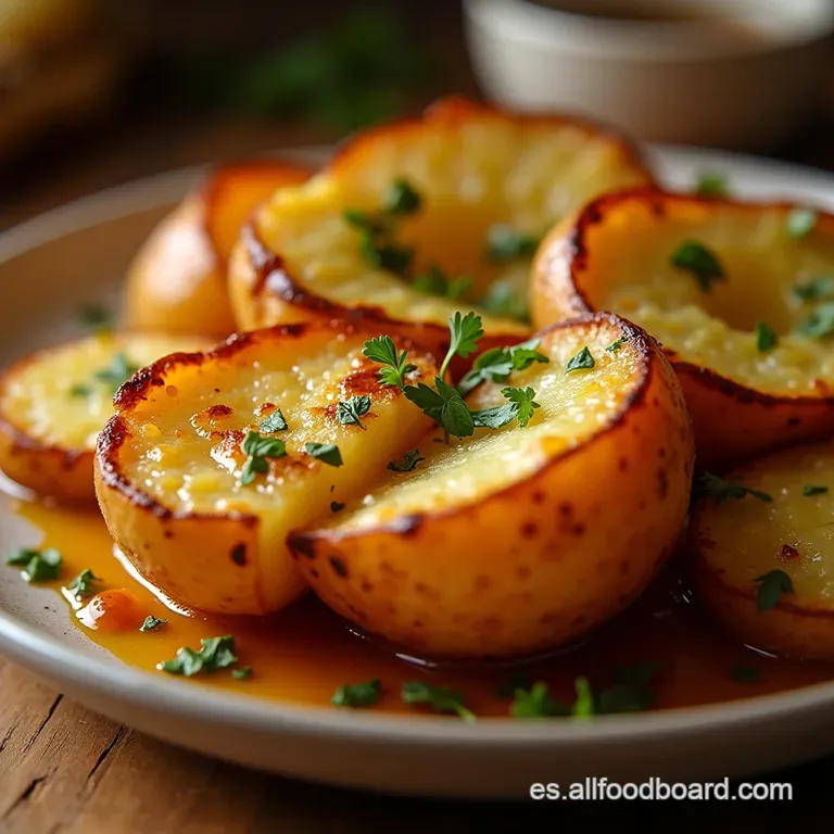 Papas R&uacute;sticas Al Horno El Secreto De La Corteza Dorada Y El Interior Cremoso presentation