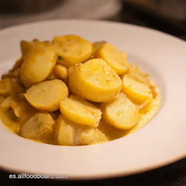 Patatas Con Bacalao a La Riojana presentation