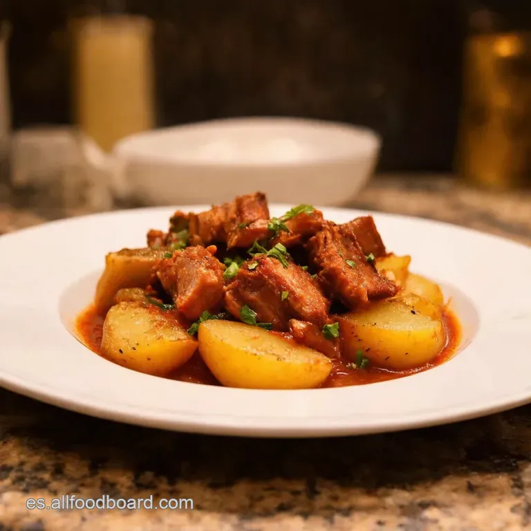 Patatas Con Costillas a La Riojana presentation