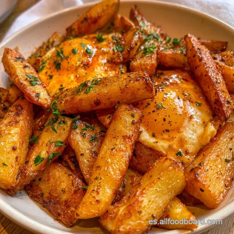 Crujientes Patatas Fritas con Huevos