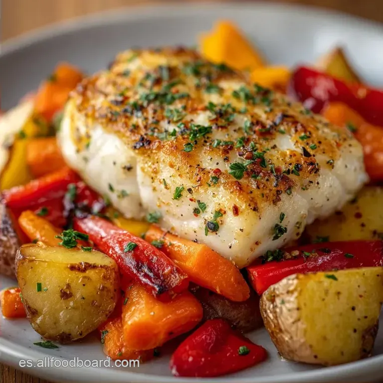 Pescado Al Horno con Hortalizas