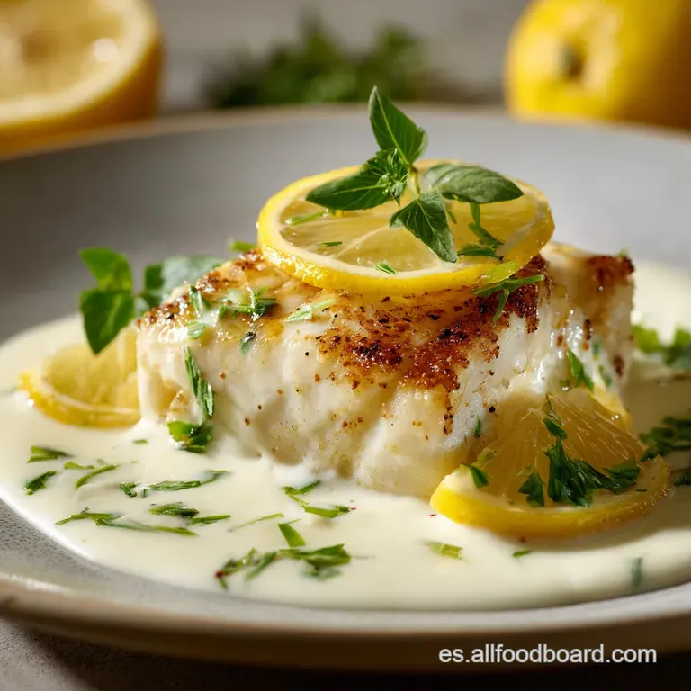 Pescado En Salsa Blanca Cremosa Al Lim&oacute;n: El Cl&aacute;sico Que Triunfa presentation