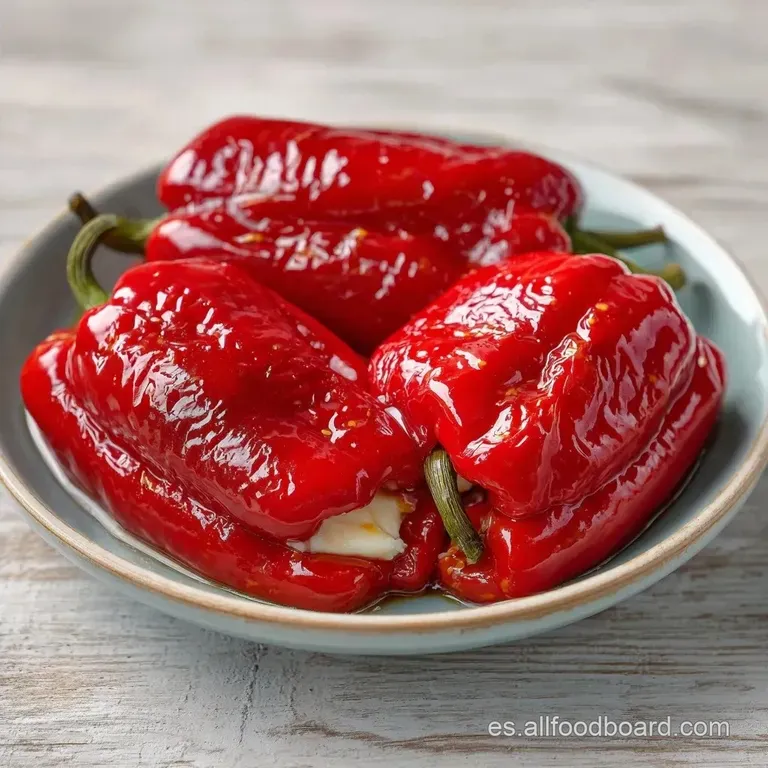Pimientos del Piquillo Rellenos de Bacalao: Cremosos