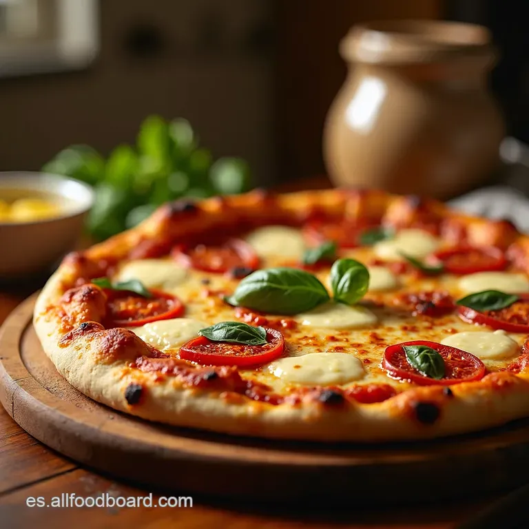 Pizza Casera Qu&eacute; Rica presentation