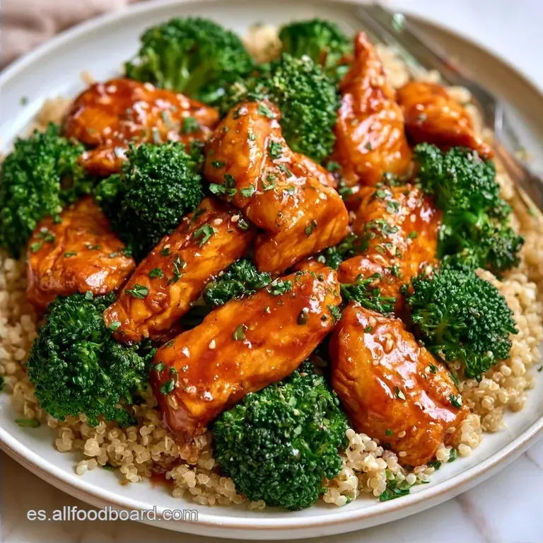 Pollo A La Naranja Con Quinoa Y Brócoli