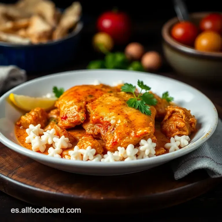 Pollo Al Chilindr&oacute;n Riojano Tradicional presentation