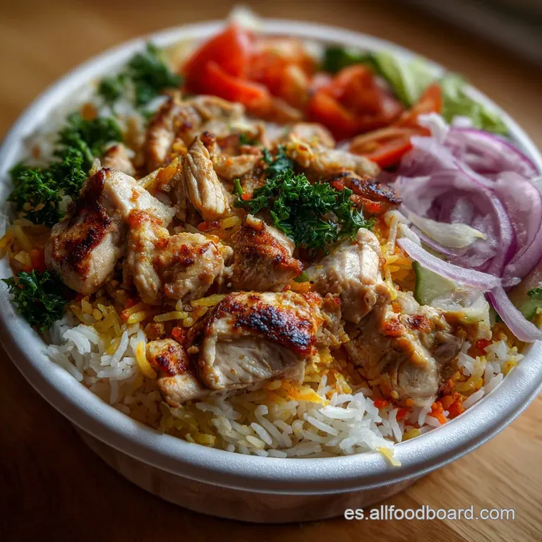 Pollo con Arroz Estilo Carrito Halal: Sabor Urbano