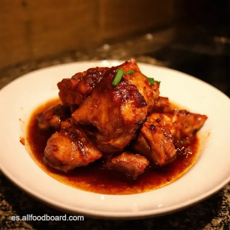 Pollo Char Siu Meloso presentation