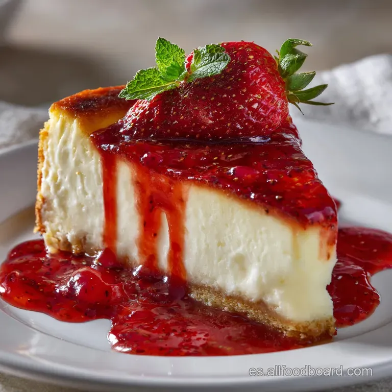 Postre de mermelada de fresa: La tarta r&uacute;stica de queso y fresa m&aacute;s cremosa