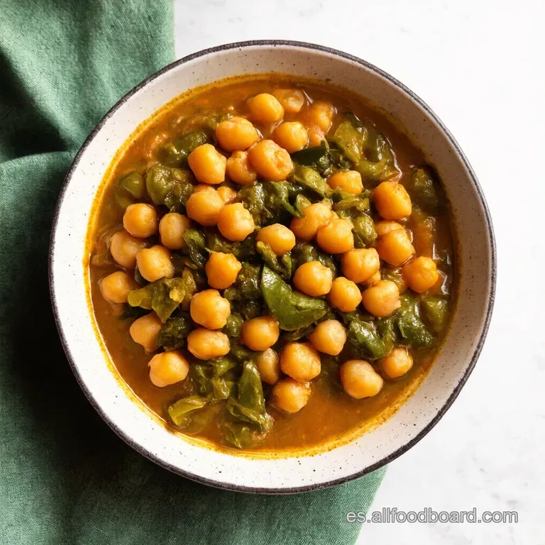 Potaje de Vigilia con Garbanzos Espinacas y Bacalao