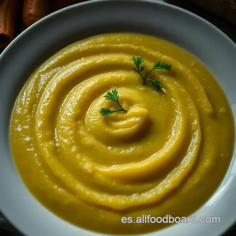 Pur&eacute; Cremoso De Zanahoria Y Puerro presentation