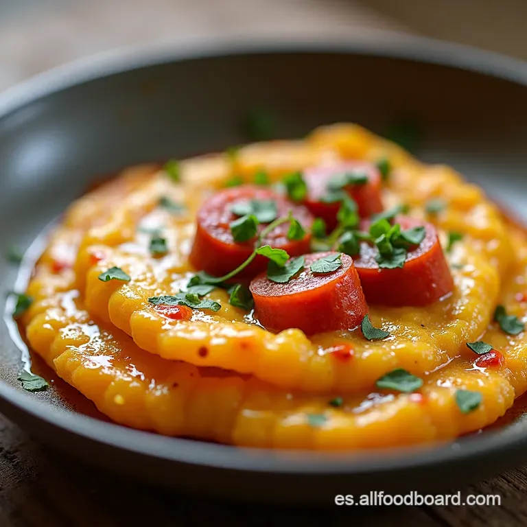 Pur&eacute; de Papas Relleno Papas Cremosas con Sorpresa de Chorizo y Queso Ahumado