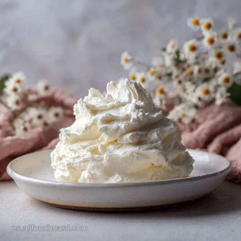 Smooth, light-as-air queso fresco batido in a glass, garnished with vibrant green herbs. A simple, elegant, fresh dessert.