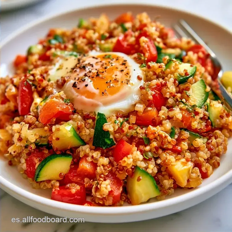 Quinoa con Huevo y Vegetales Frescos