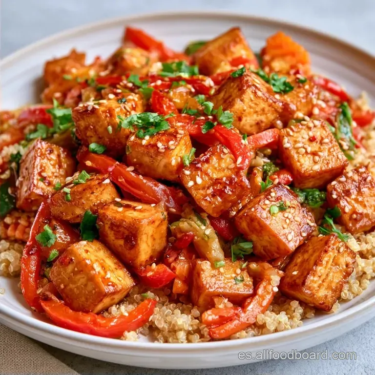 Quinoa Con Tofu Marinado Y Verduras