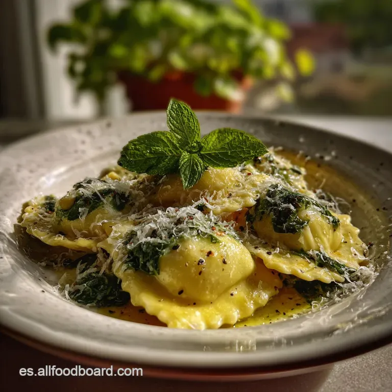 Ravioles de Ricotta y Espinaca: Receta Cremosa F&aacute;cil