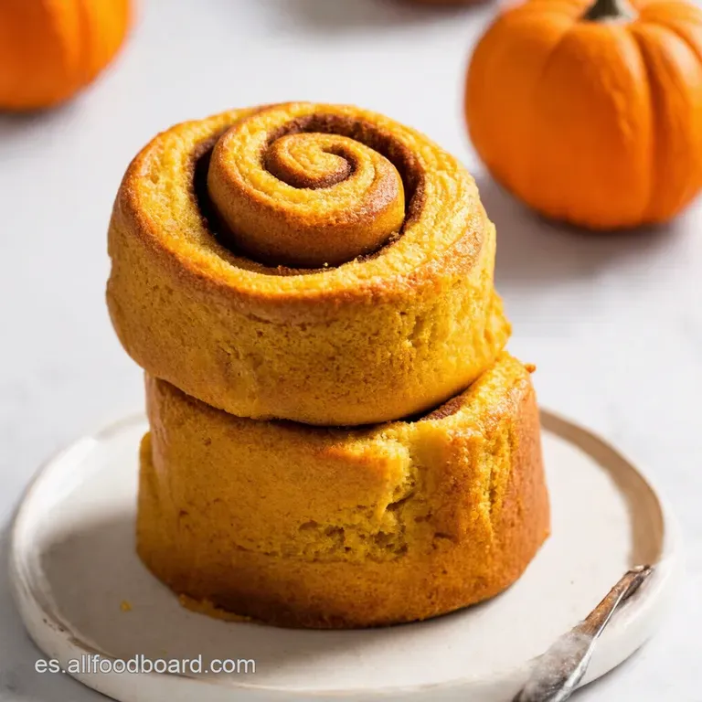 Rollitos de Canela y Calabaza con Glaseado de Queso Crema