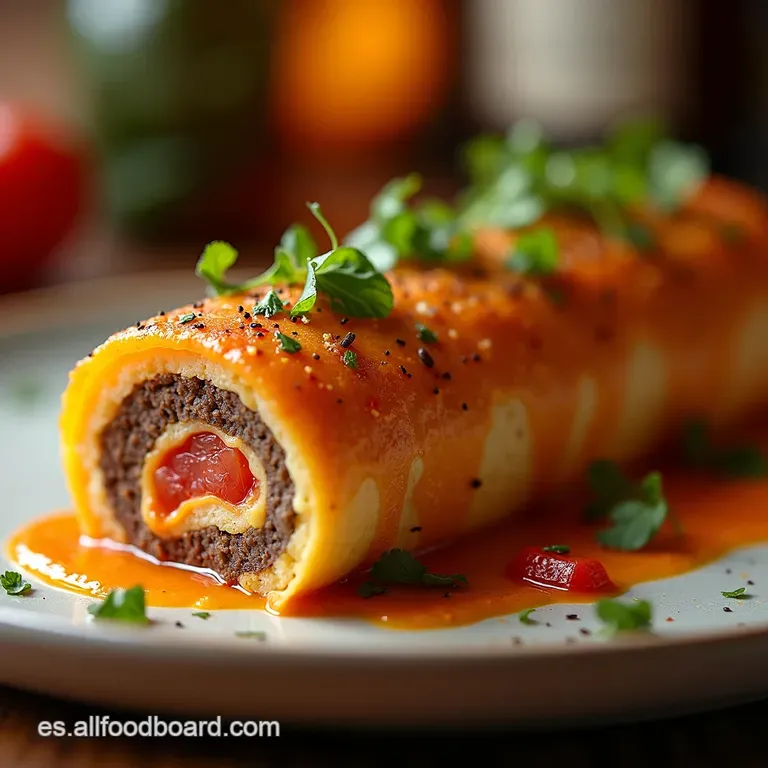 Rollo De Salchicha a La Espa&ntilde;ola presentation