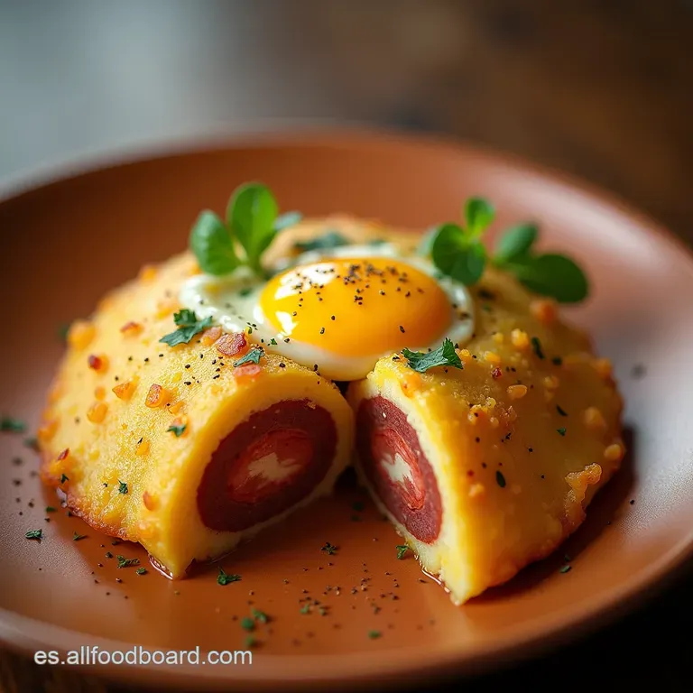 Salchicha Rellena A la Criolla Chorizo Casero Relleno de Patata y Huevo Duro