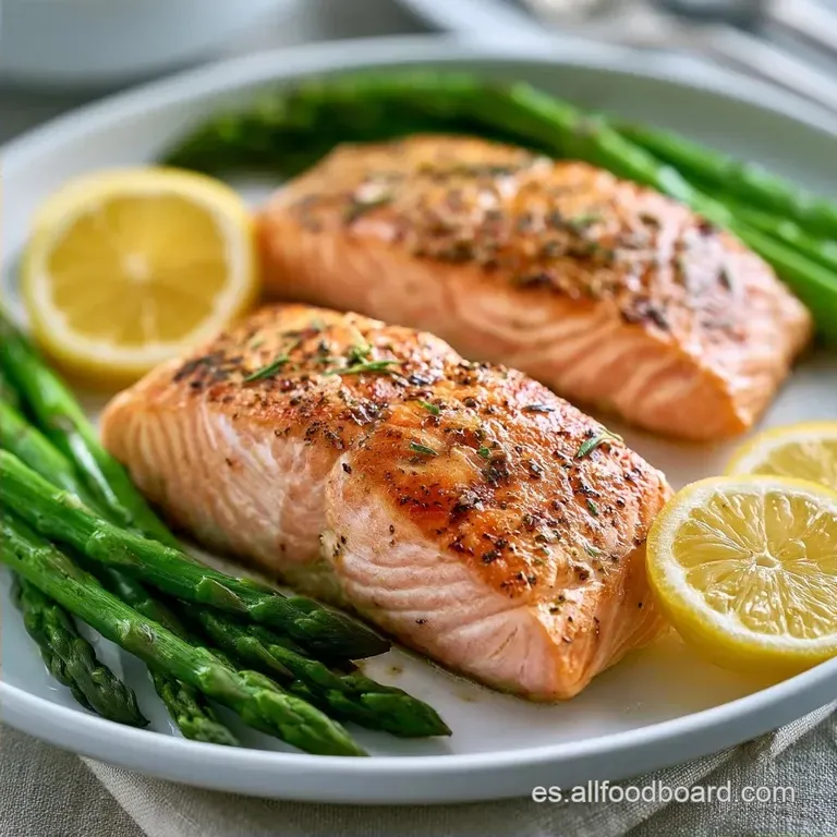 Salm&oacute;n Al Horno Saludable y Jugoso Con Lim&oacute;n
