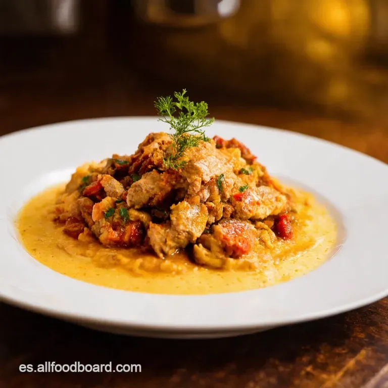 Solomillo a La Pimienta Cremoso Un Cl&aacute;sico Con Sabor Espa&ntilde;ol presentation