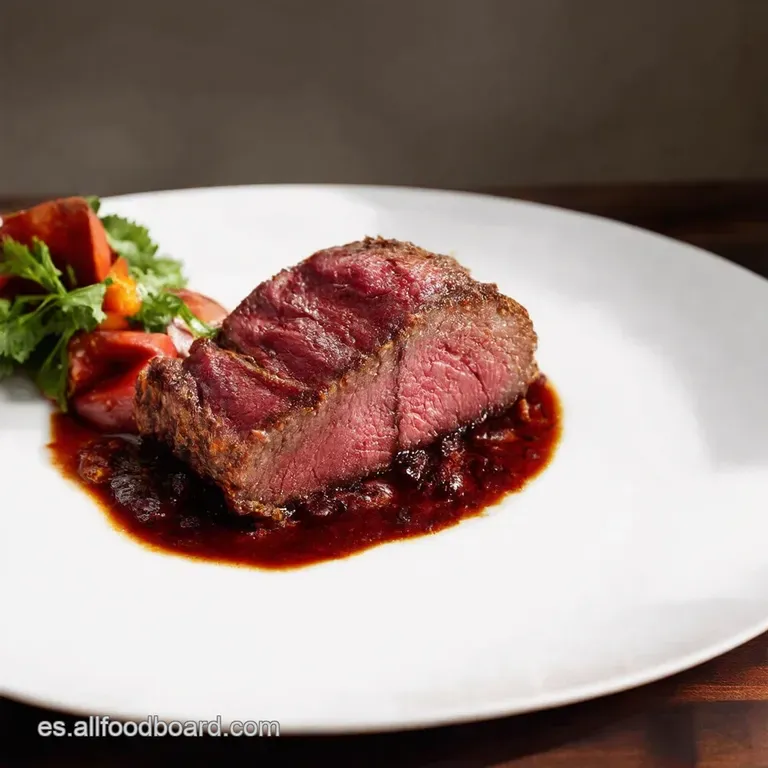 Solomillo Ib&eacute;rico a la Riojana con Reducci&oacute;n de Vino Tinto
