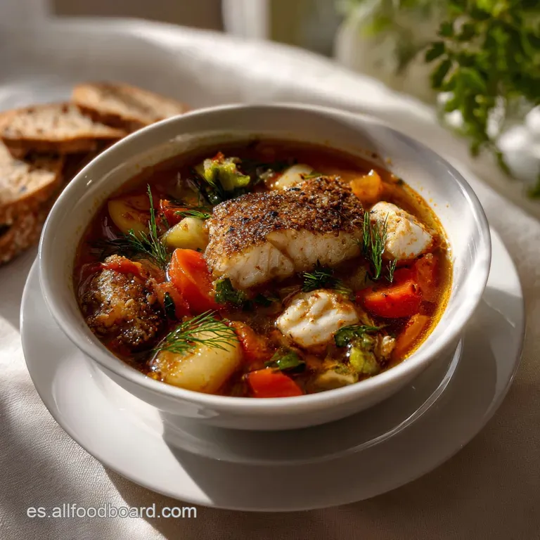 Sopa de Pescado con Caldo Fundente