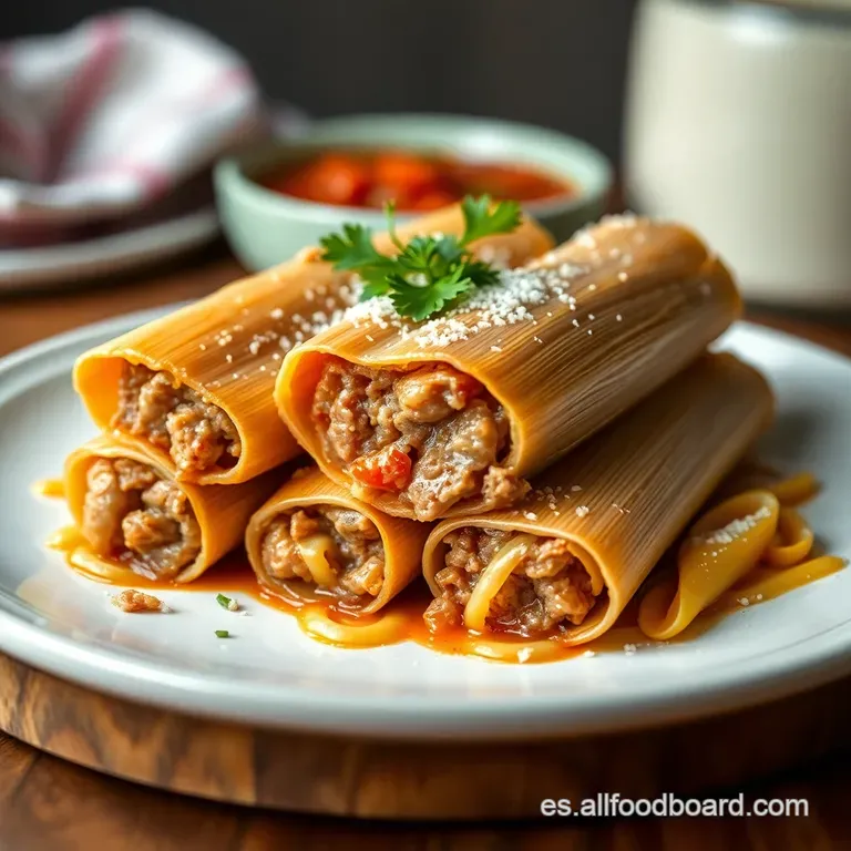 Tamales Cl&aacute;sicos De Puerco En Hoja De Ma&iacute;z presentation