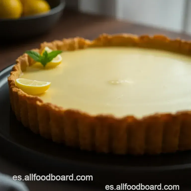 Tarta De Queso Cremosa Con Toque De Lim&oacute;n presentation