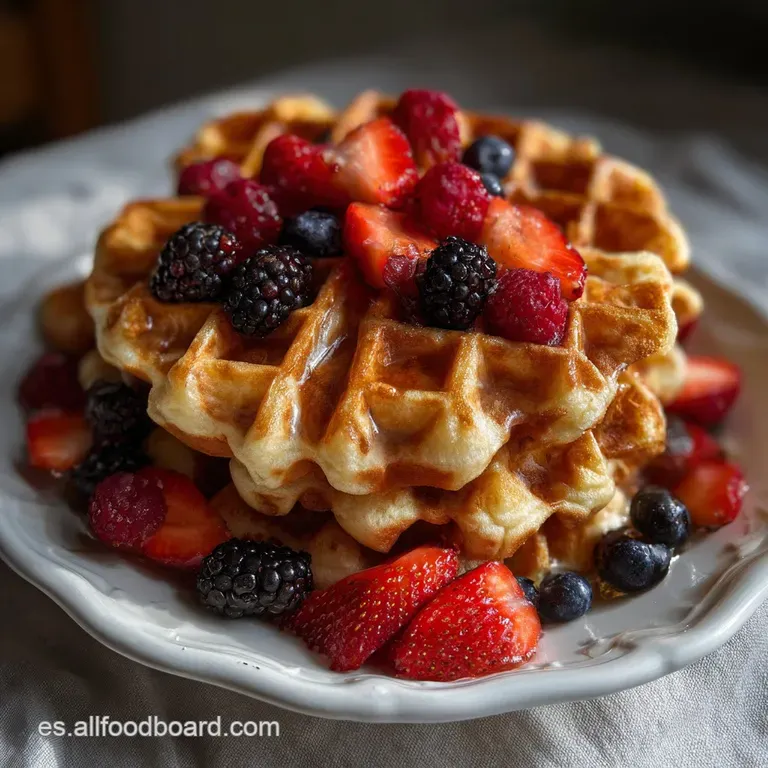 Receta Waffles Con Descarte De Masa Madre Crujientes presentation