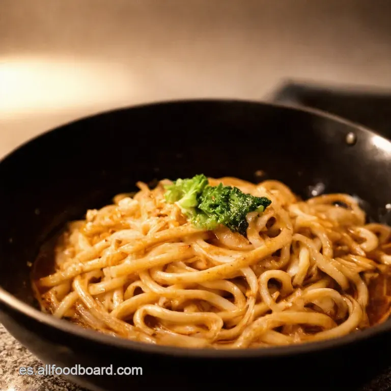 Yaki Udon Casero R&aacute;pido F&aacute;cil Y Delicioso presentation