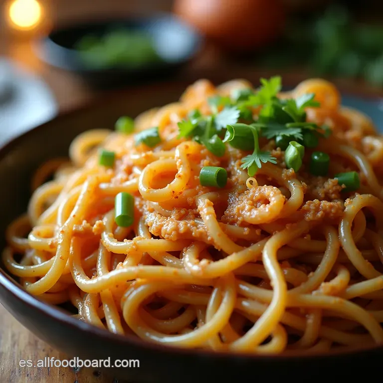 Yakisoba Japon&eacute;s Aut&eacute;ntico Fideos Salteados Con Cerdo Y Verduras Crujientes presentation